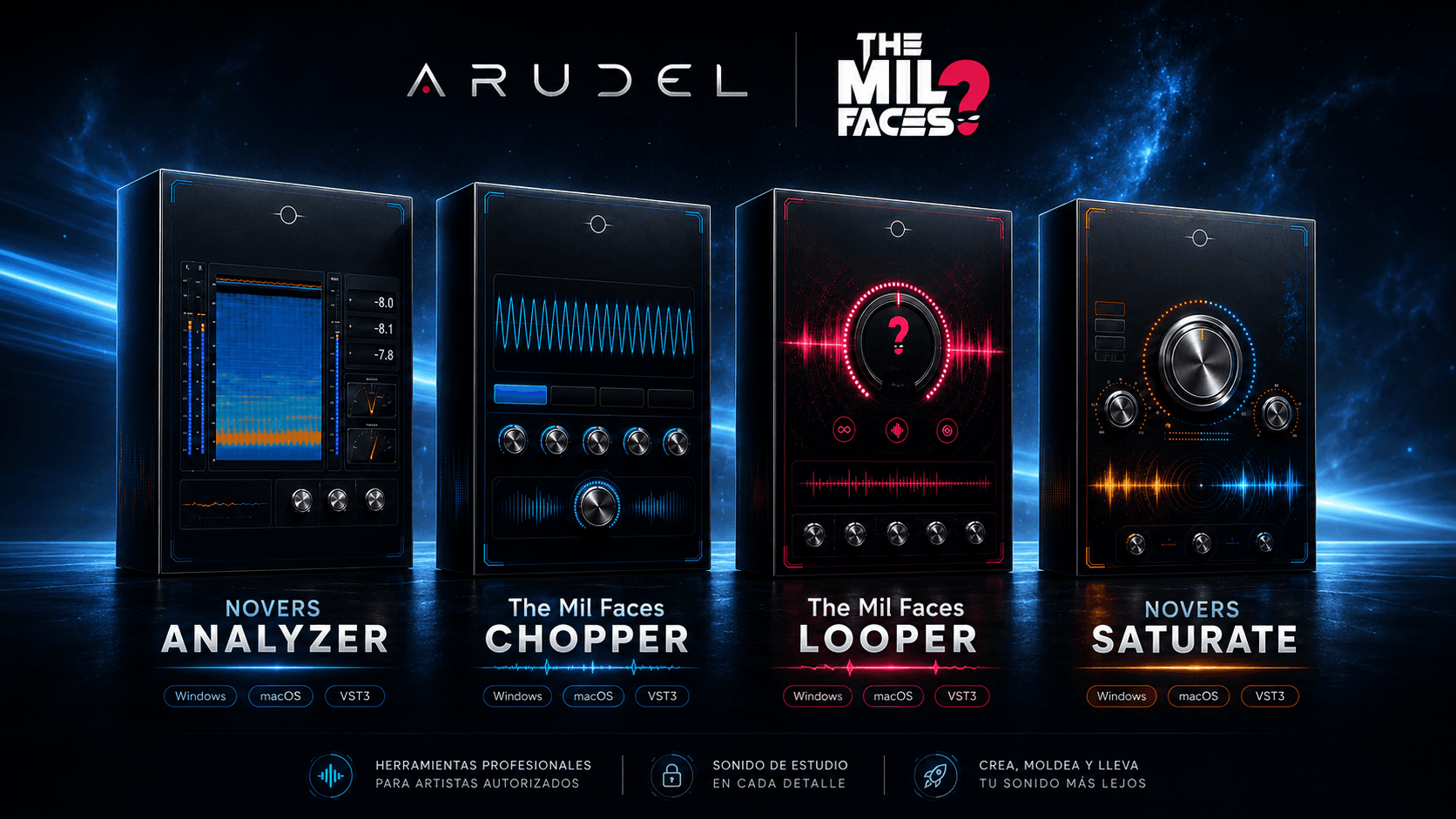 Colección de cuatro plugins de producción de Novaris Audio.