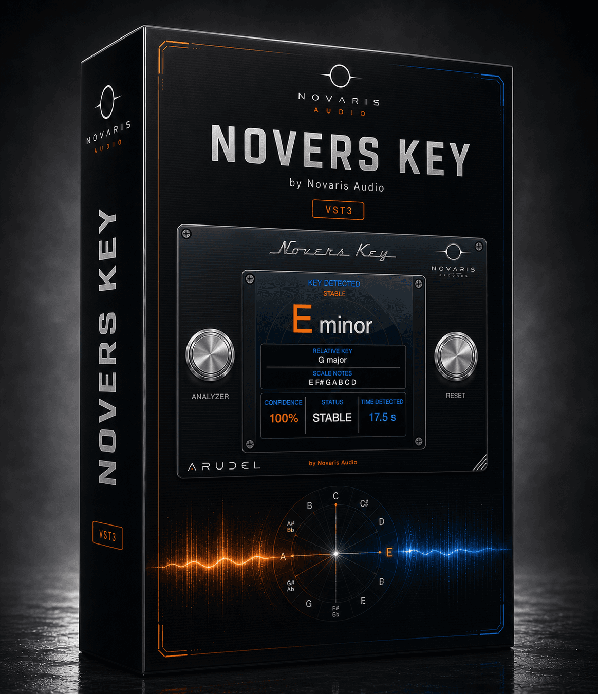 Caja promocional de NOVERS KEY para Novaris Audio