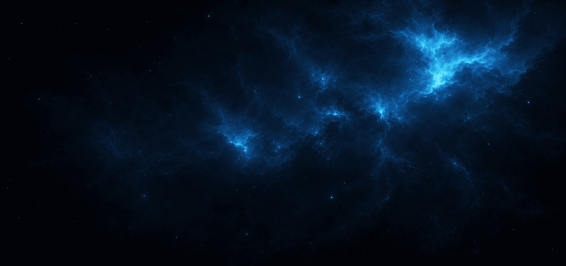 Espacio profundo con nebulosa azul